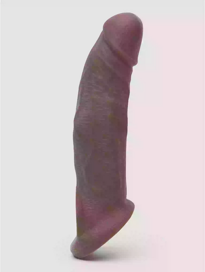 Purple and pink object on a white background