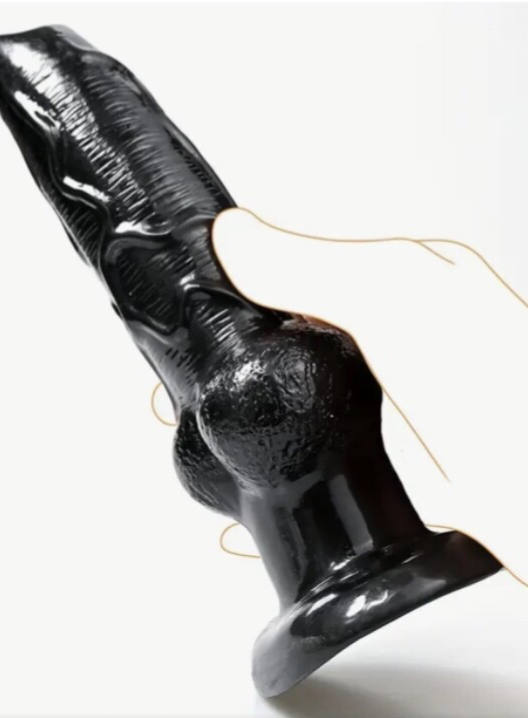 Black abstract sculpture on a white background