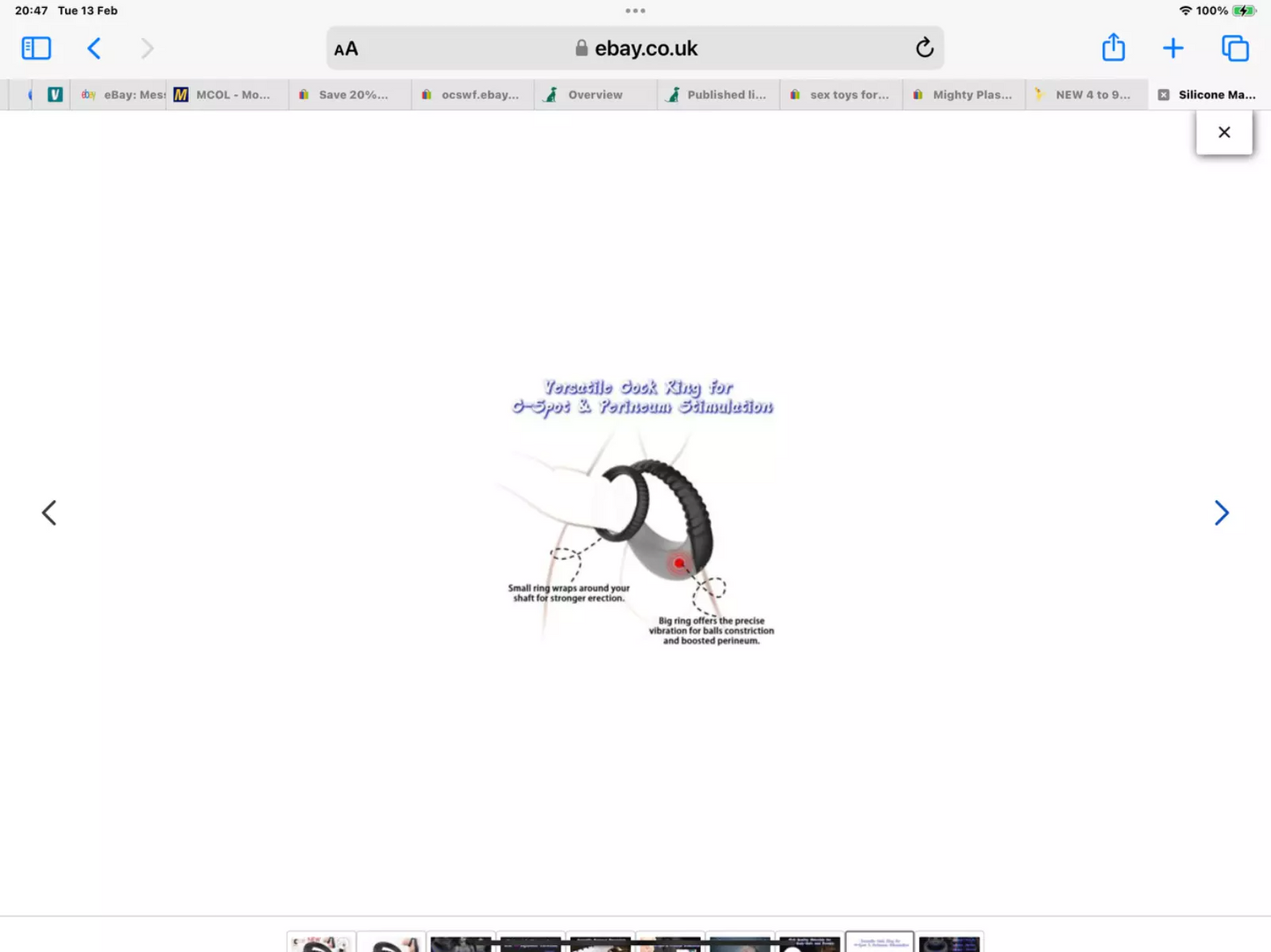 Product page on eBay.co.uk with a necklace displayed.