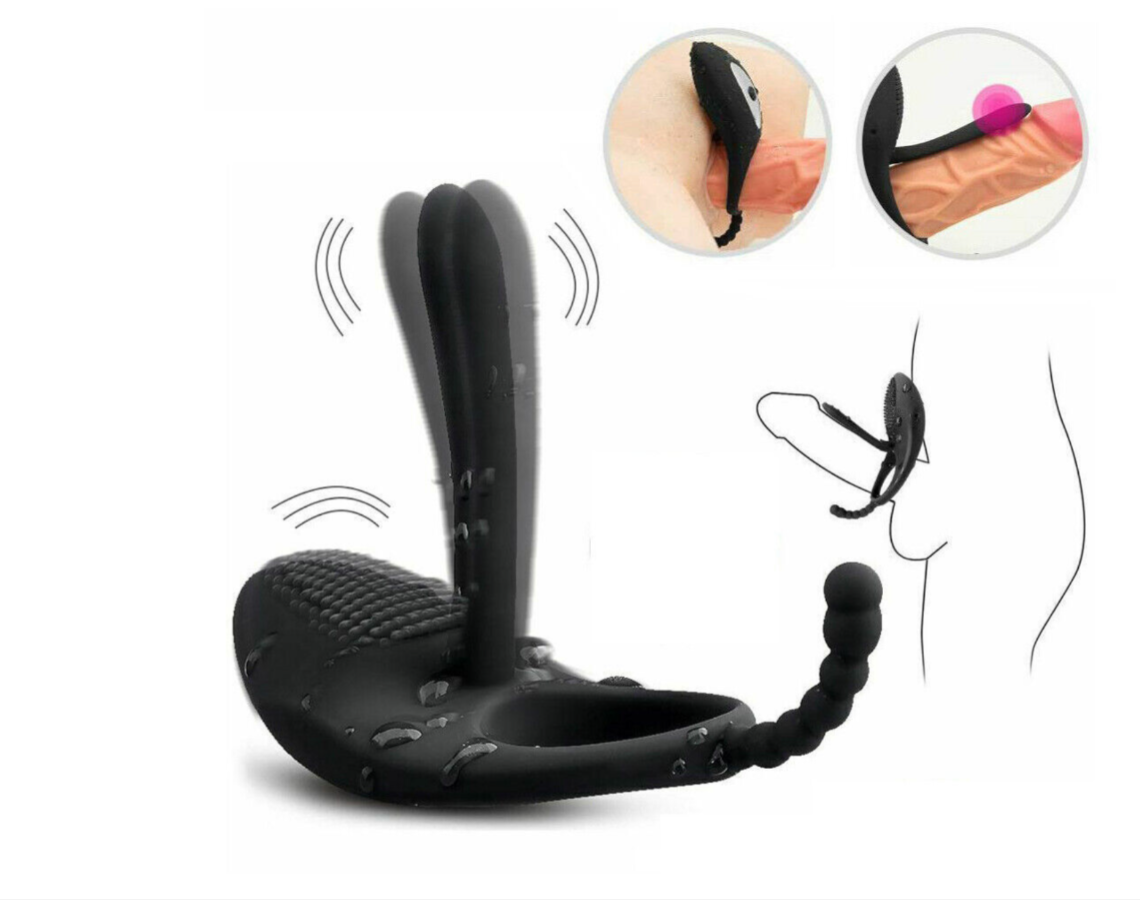 Rechargeable vibrating cock ring – couples pleasure enhancer, adjustable adult sex toy with vibration, silicone ring for intensified intimacy