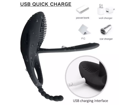 Rechargeable vibrating cock ring – couples pleasure enhancer, adjustable adult sex toy with vibration, silicone ring for intensified intimacy