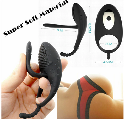 Rechargeable vibrating cock ring – couples pleasure enhancer, adjustable adult sex toy with vibration, silicone ring for intensified intimacy