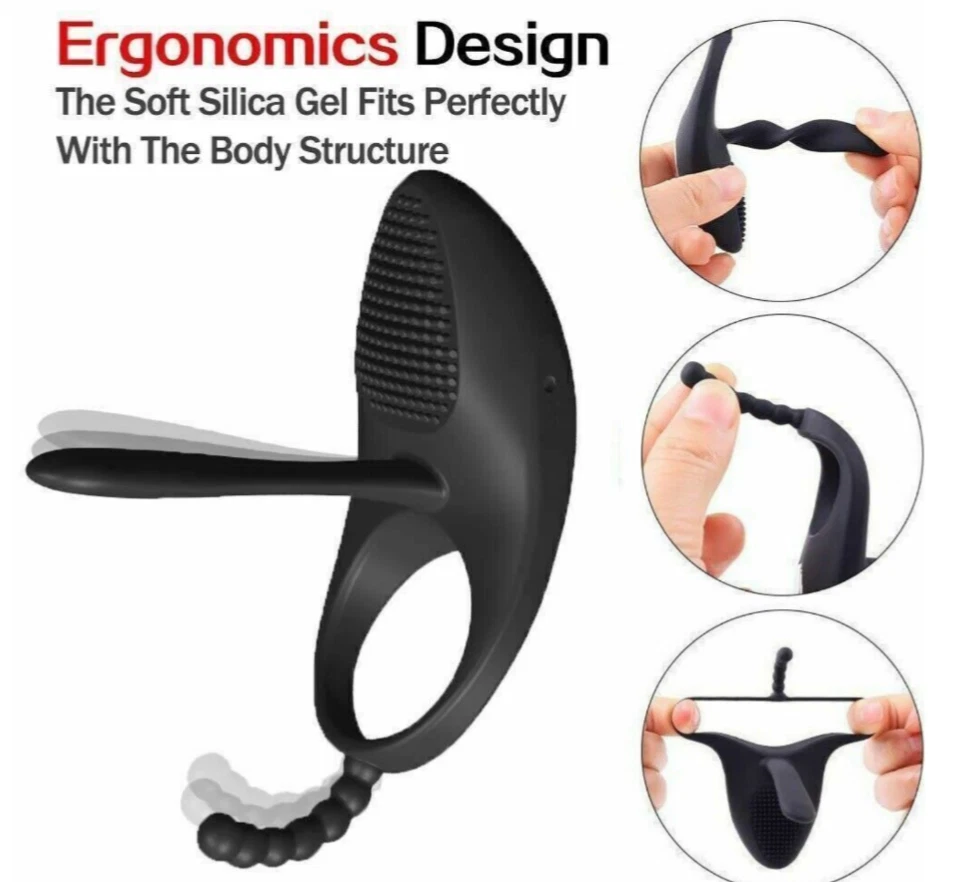 Rechargeable vibrating cock ring – couples pleasure enhancer, adjustable adult sex toy with vibration, silicone ring for intensified intimacy
