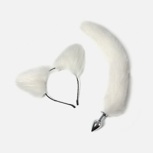 Sexy Fox Tail Butt Plug & Ears Set UK – Discreet Cosplay Anal Toy