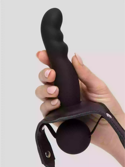 Silicone Gag with 5-Inch Dildo | Bondage & Oral Restraint Toy