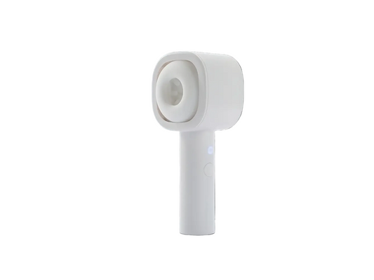 White handheld device on a white background