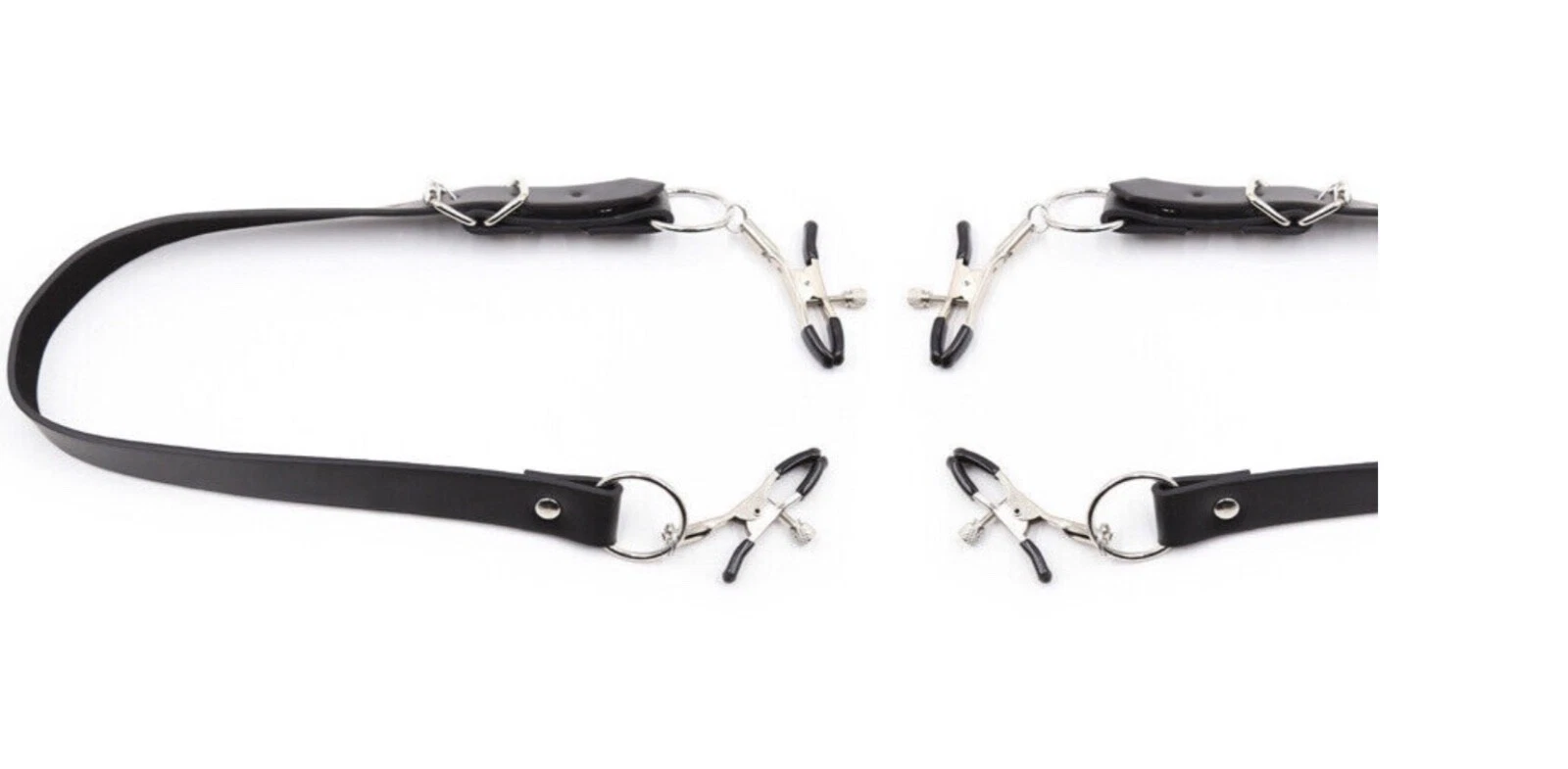 BDSM clit and thigh spreader – adjustable clamps and bondage wrap, adult restraint kit for intimate roleplay, UK body-safe sex toy