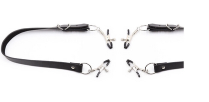 BDSM clit and thigh spreader – adjustable clamps and bondage wrap, adult restraint kit for intimate roleplay, UK body-safe sex toy