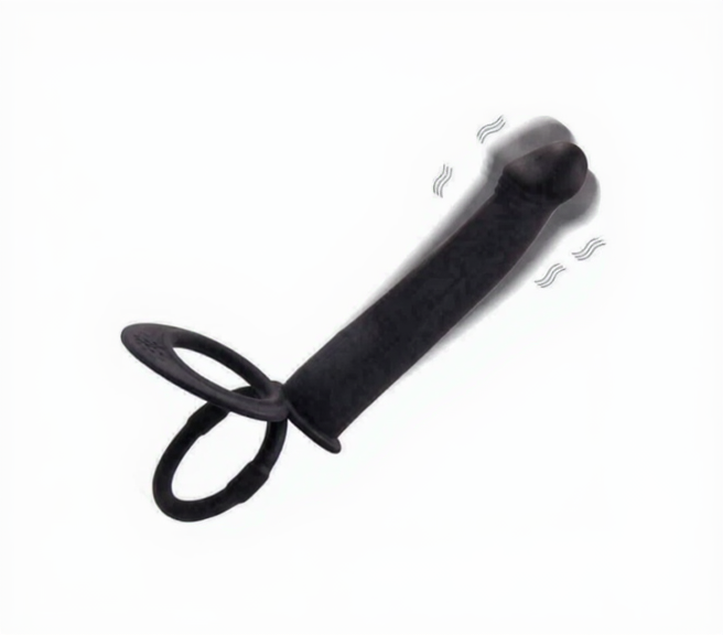 Black and gray tool with a handle on a white background
