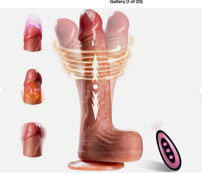 Sexual product with digital display and control buttons on a white background