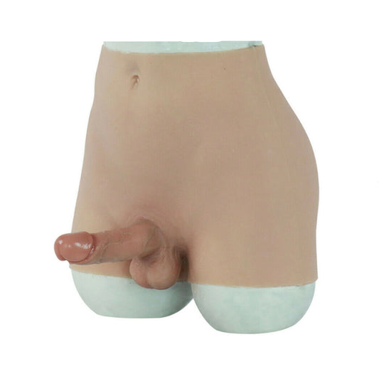 Beige shapewear with white waistband on a white background