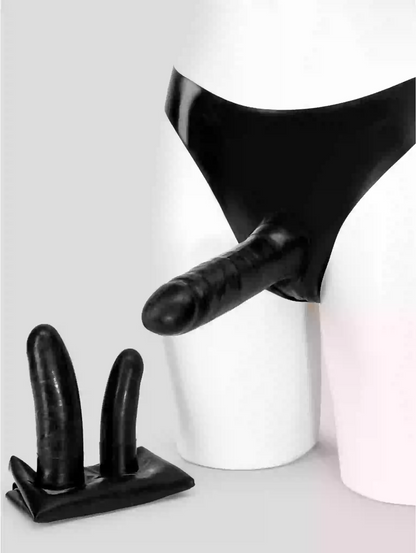 Triple Penetrator Dildo Pants | Latex Multi-Stimulation Trousers