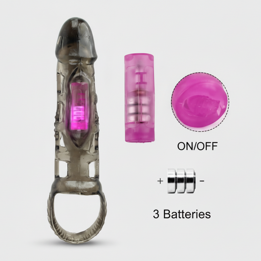 Body-Safe Silicone Vibrating Sleeve Adult Toy UK