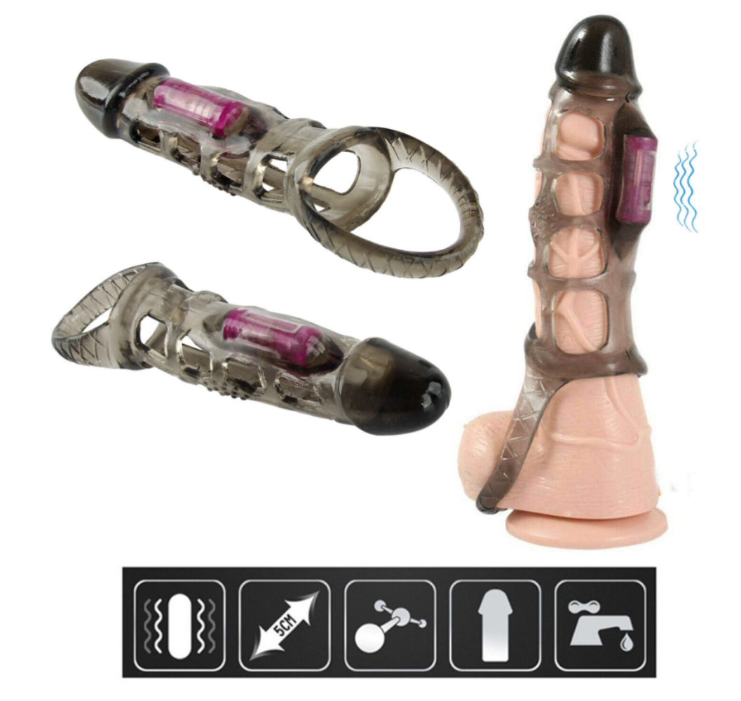 Body-Safe Silicone Vibrating Sleeve Adult Toy UK