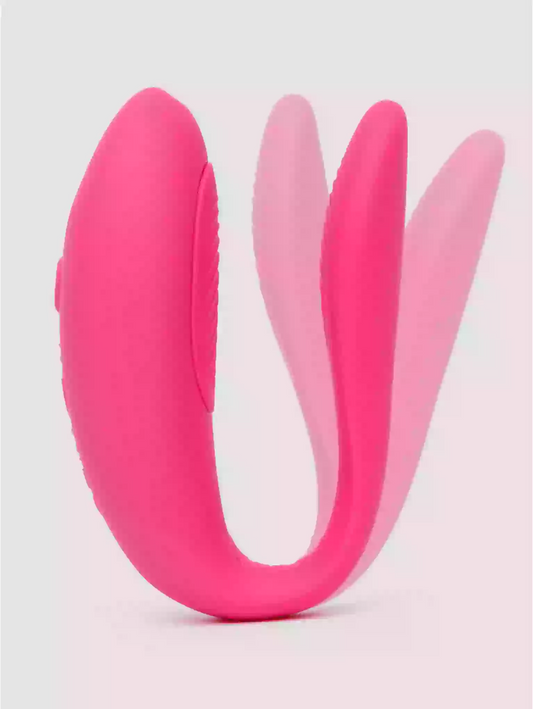 Pink silicone product on a light gray background